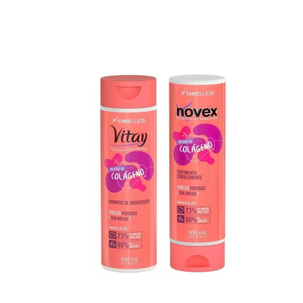 Kit Shampoo E Condicionador Vitay Infusão De Colágeno 300ml