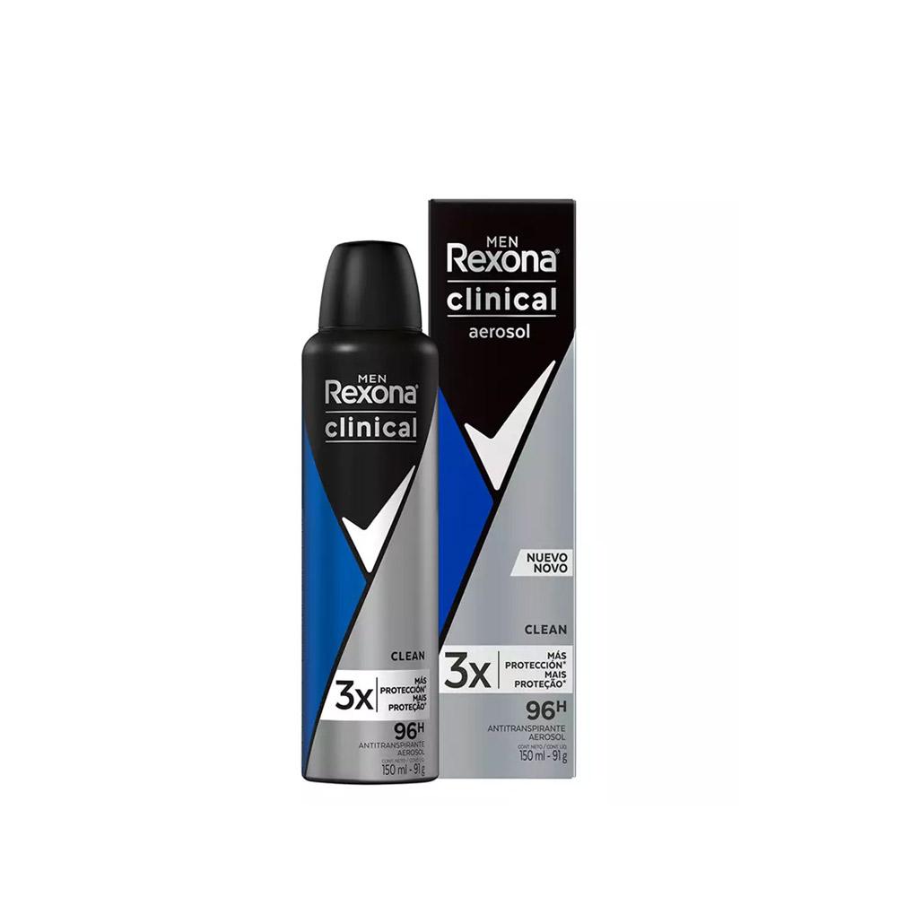 Desodorante Antitranspirante Rexona Men Clinical Aerosol 150ml