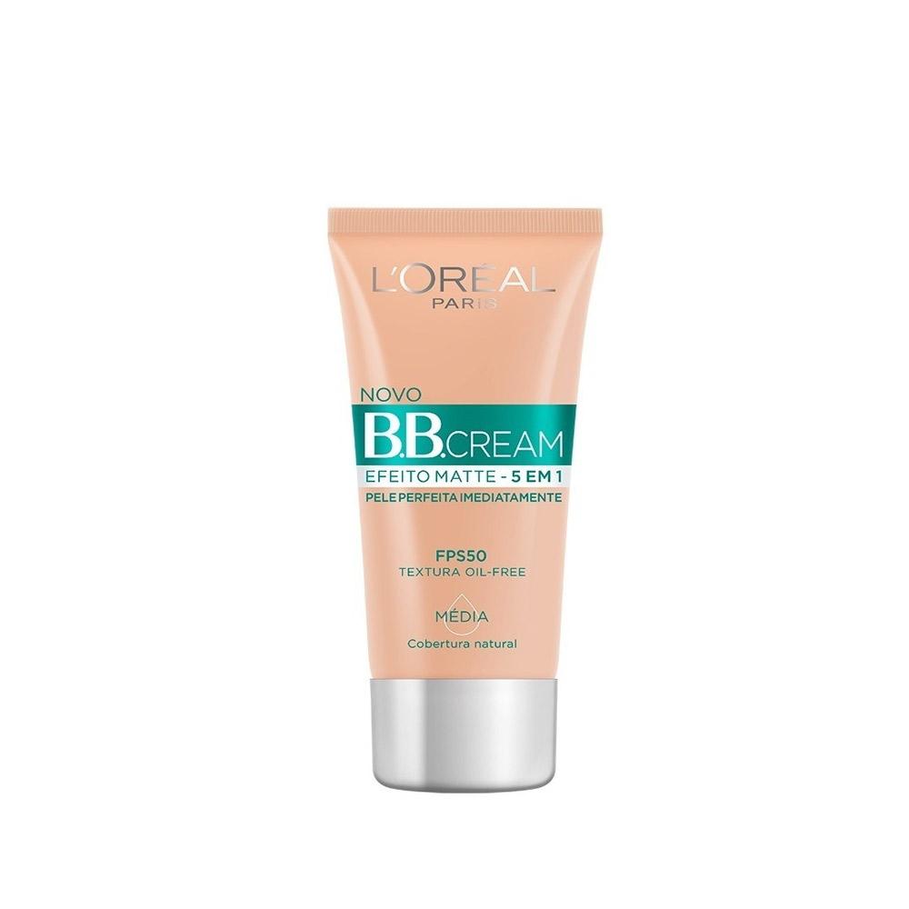 Bb Cream L'oréal Paris - Efeito Matte 5 Em 1 Fps 50 - Média