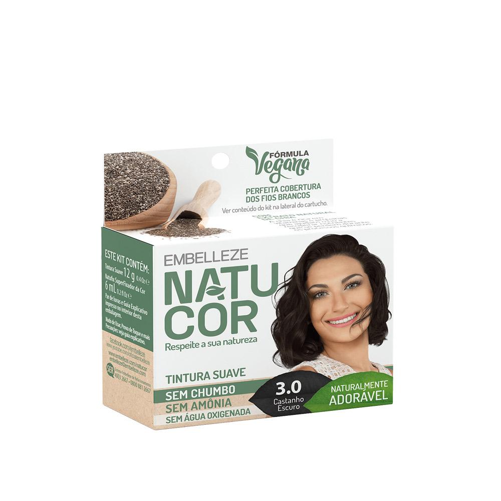 Coloração Natucor Naturalmente Adorável 3.0 Castanho Escuro