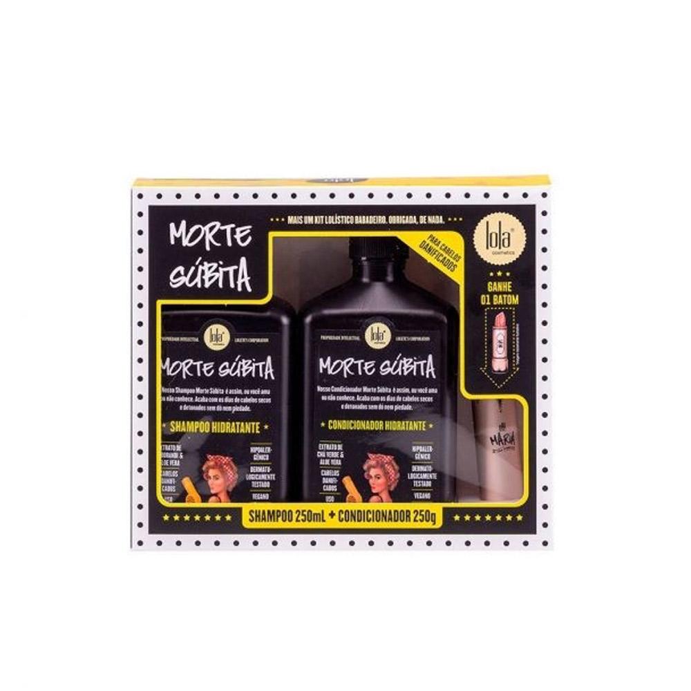 Lola Cosmetics Morte Súbita Kit - Shampoo 250ml + Condicionador 250gr Ganhe 1 Batom