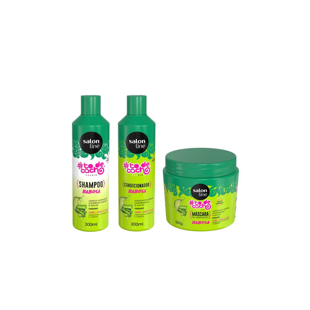  Kit Shampoo Condicionador e Máscara - Babosa Salon Line