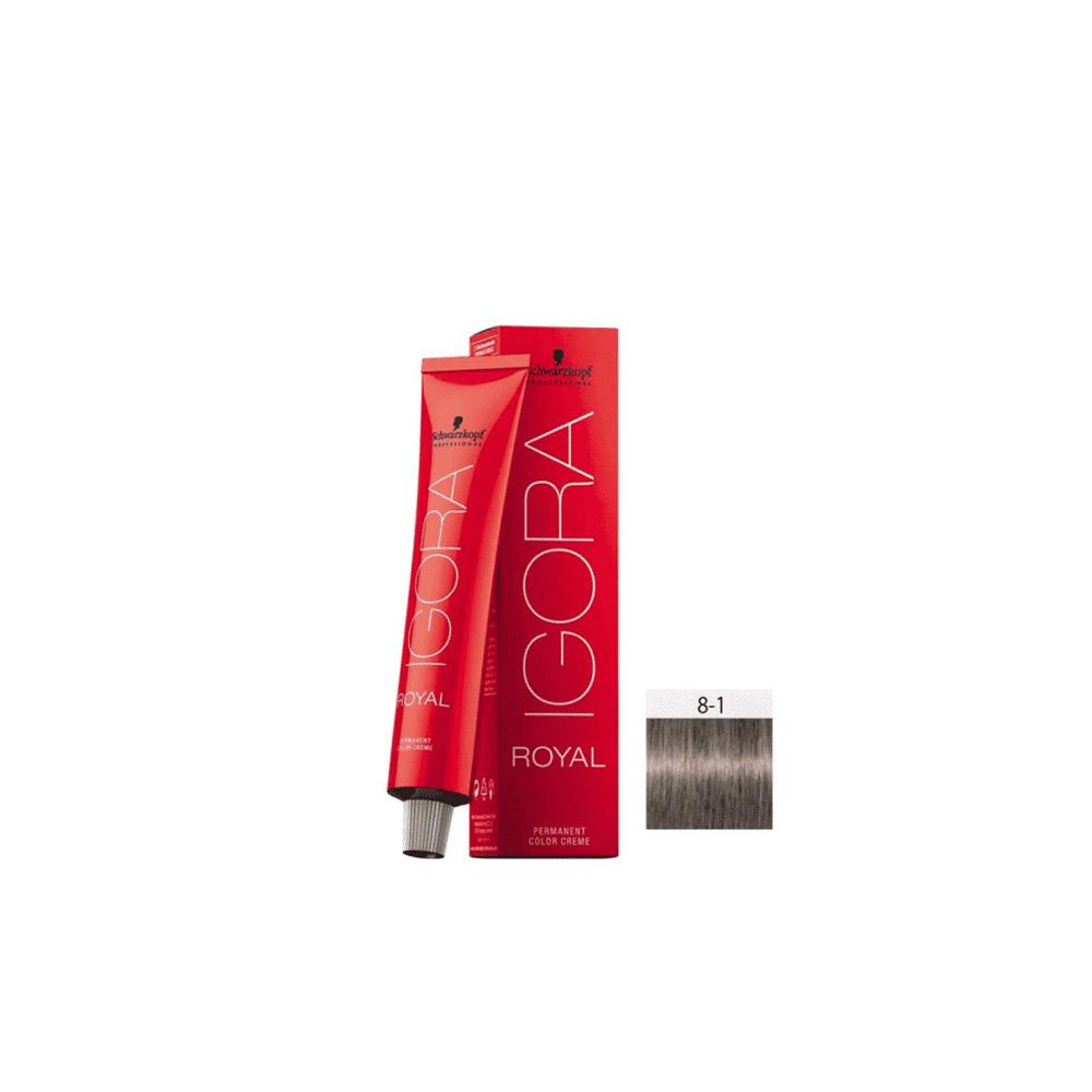 Coloração Igora Royal Louro Claro Cinza 8.1 - 60g