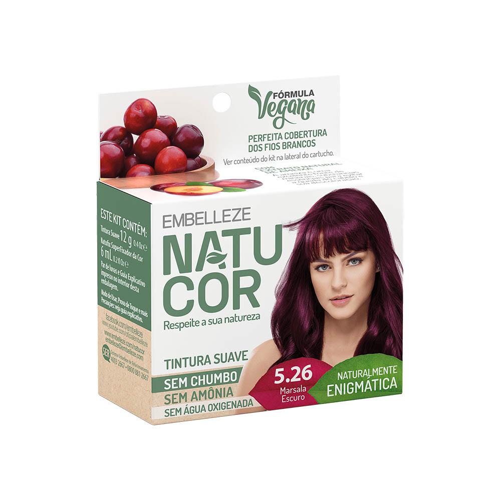 Coloração Natucor Naturalmente Enigmática 5.26 Marsala Escuro