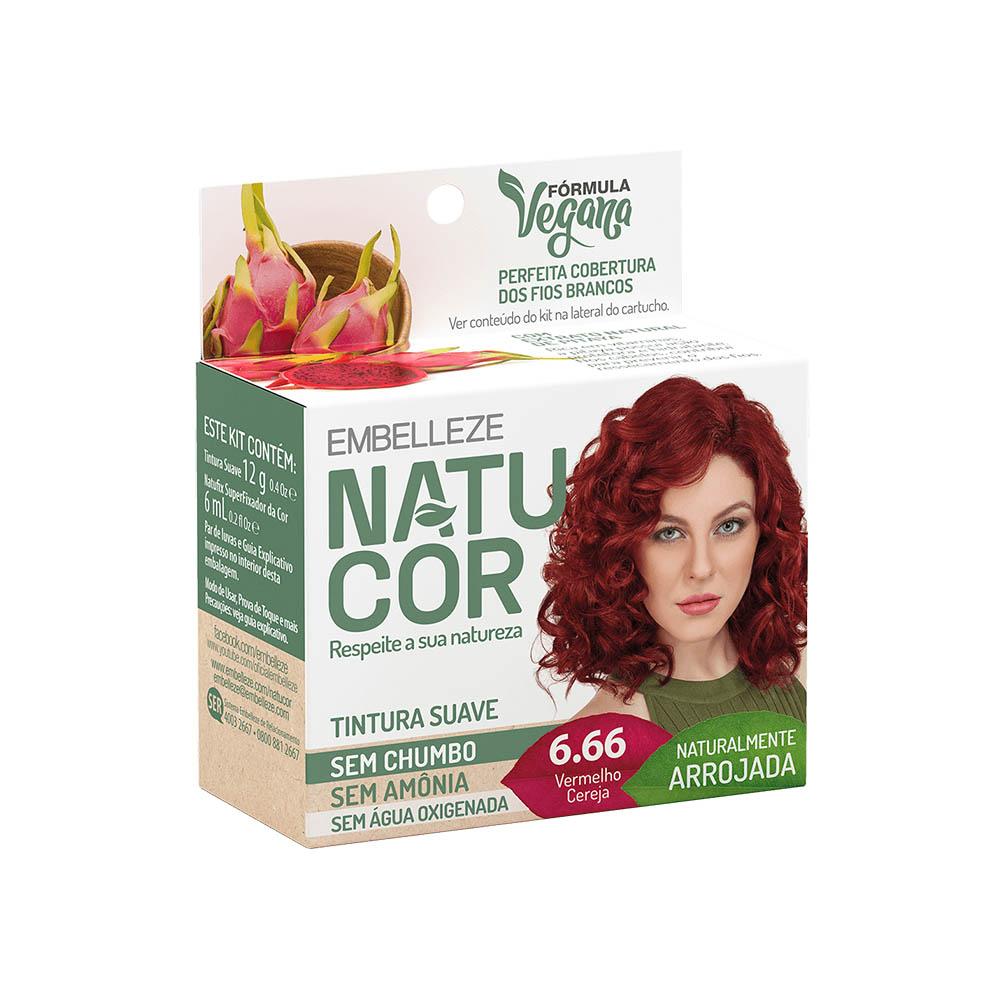 Coloração Natucor Naturalmente Arrojada 6.66 Vermelho Cereja