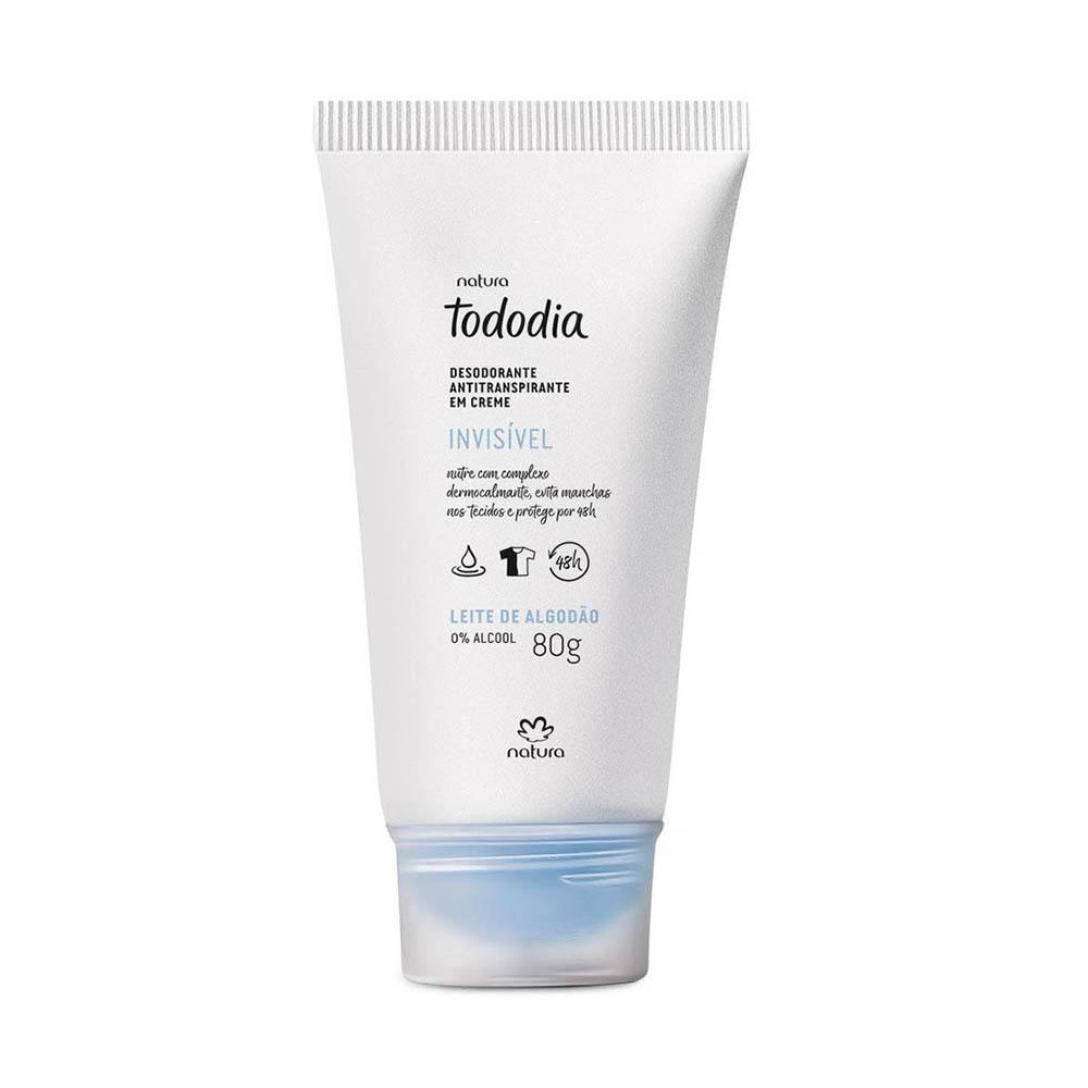 Desodorante Antitranspirante Em Creme Tododia Leite de Algodão - 80g