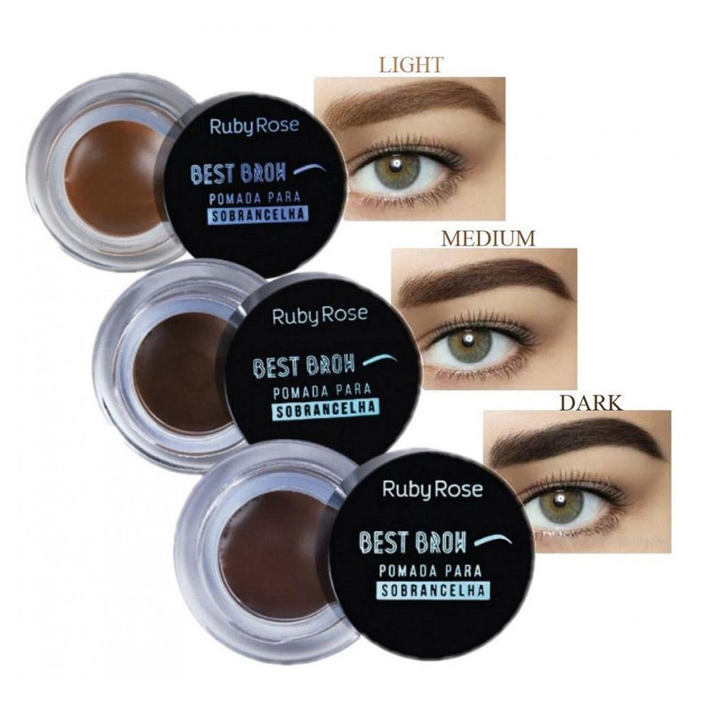 Pomada Para Sobrancelha Ruby Rose Best Brow- Dark