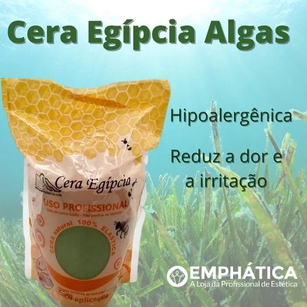 Cera Quente Depilatória Egípcia Elástica Anestésica Algas - 500g