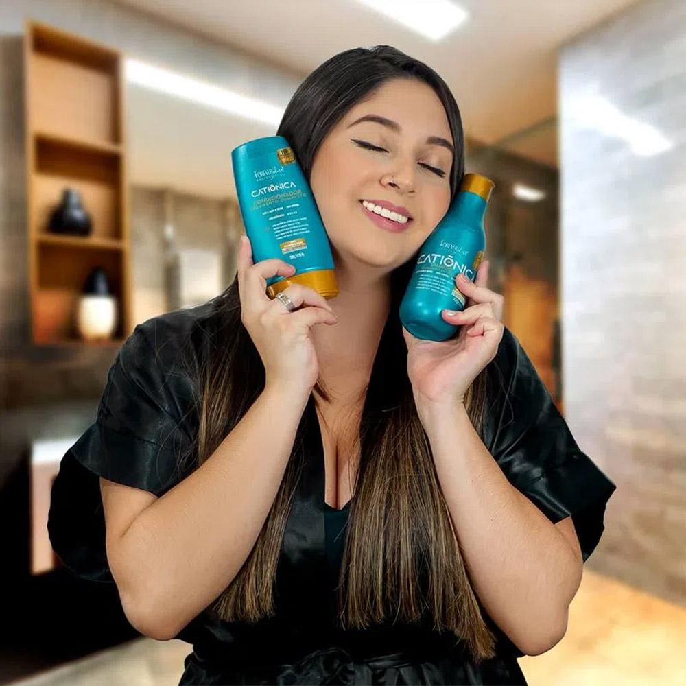 Kit Shampoo e Máscara Capilar Catiônica - Forever Liss