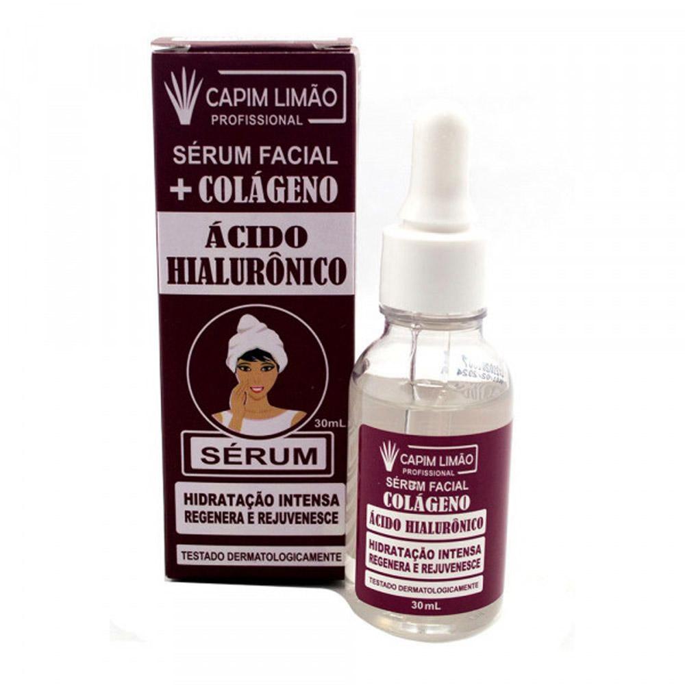 Sérum Facial Colágeno Ácido Hialurônico Capim Limão - 30ml
