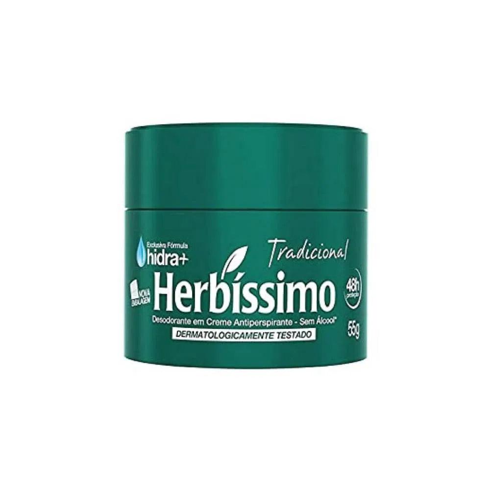 Desodorante Herbíssimo Tradicional Em Creme Sem Álcool Com - 55g