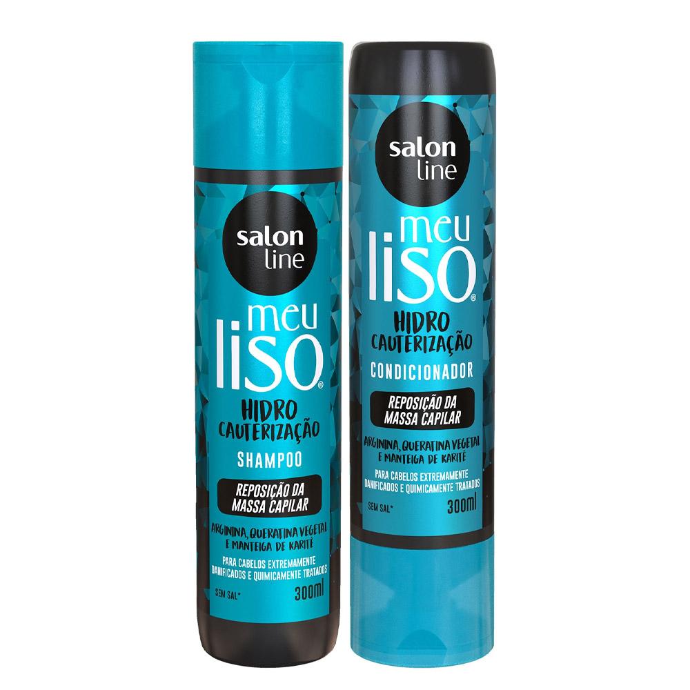 Kit Shampoo e Condicionador Meu Liso Hidro Cauterização Salon Line