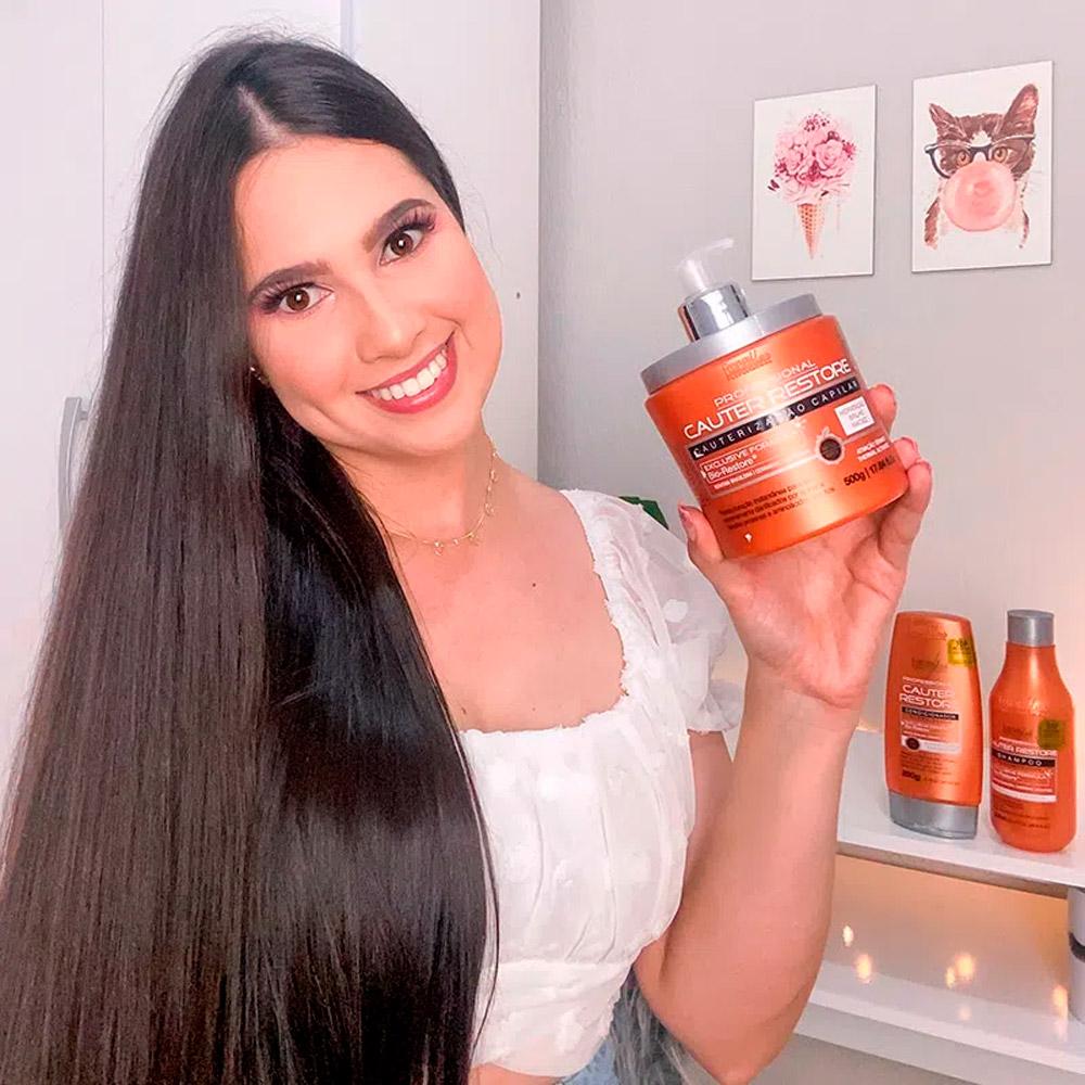 Refil Máscara Capilar Cauterização Cauter Restore Forever Liss- 400g