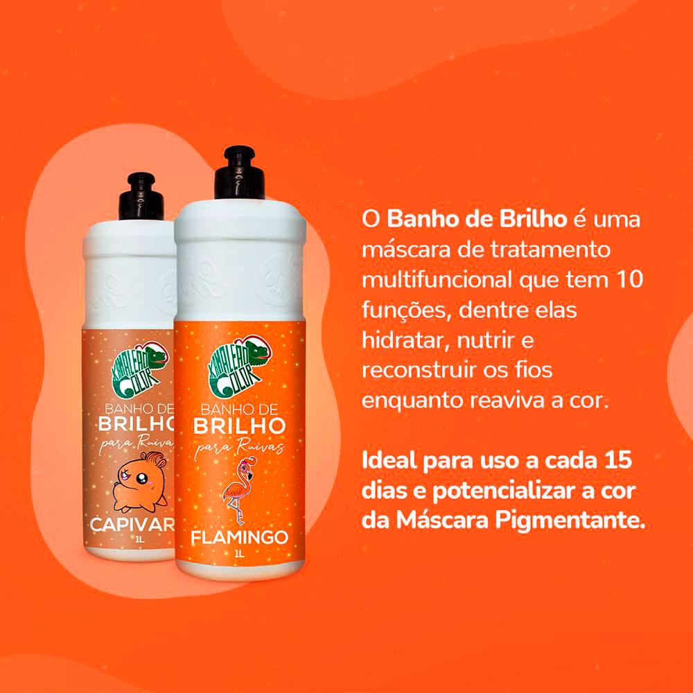 Banho de Brilho Para Ruivas da Kamaleão Color– Flamingo 1l