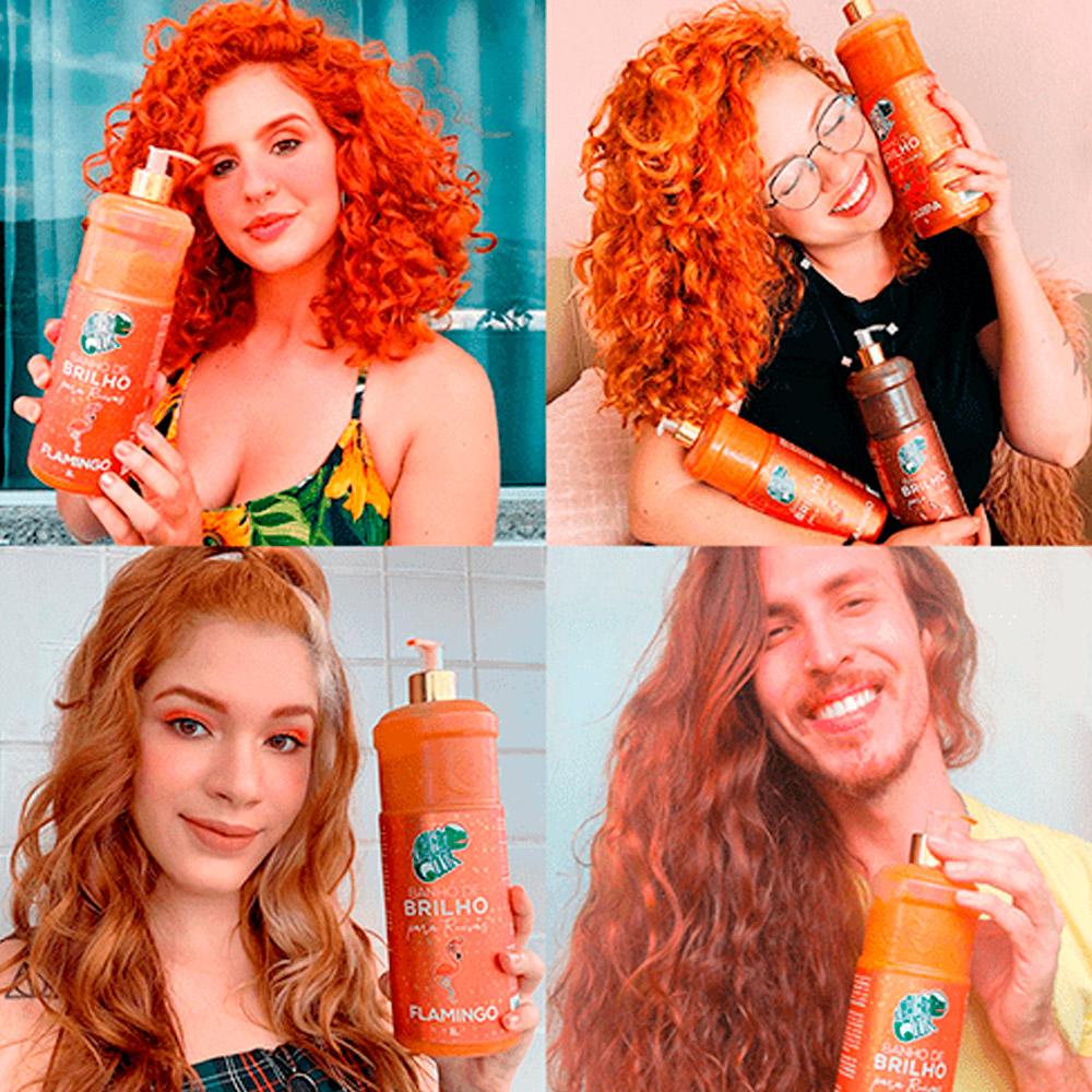Banho de Brilho Para Ruivas da Kamaleão Color– Flamingo 1l