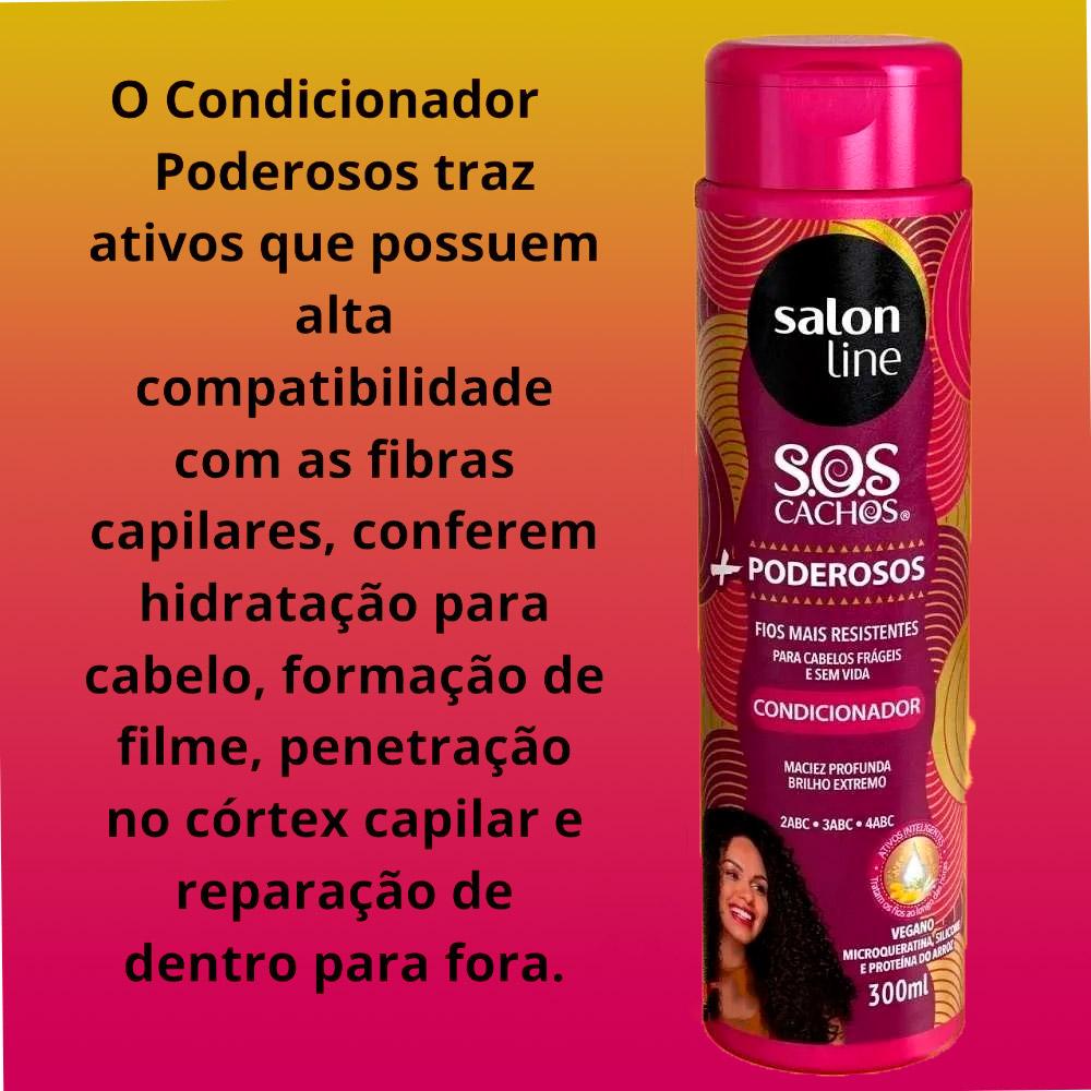 Condicionador Sos Cachos + Poderosos Salon Line- 300ml