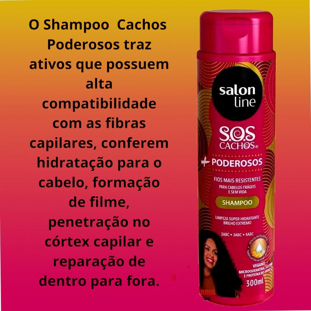 Shampoo Sos Cachos + Poderosos Salon Line- 300ml