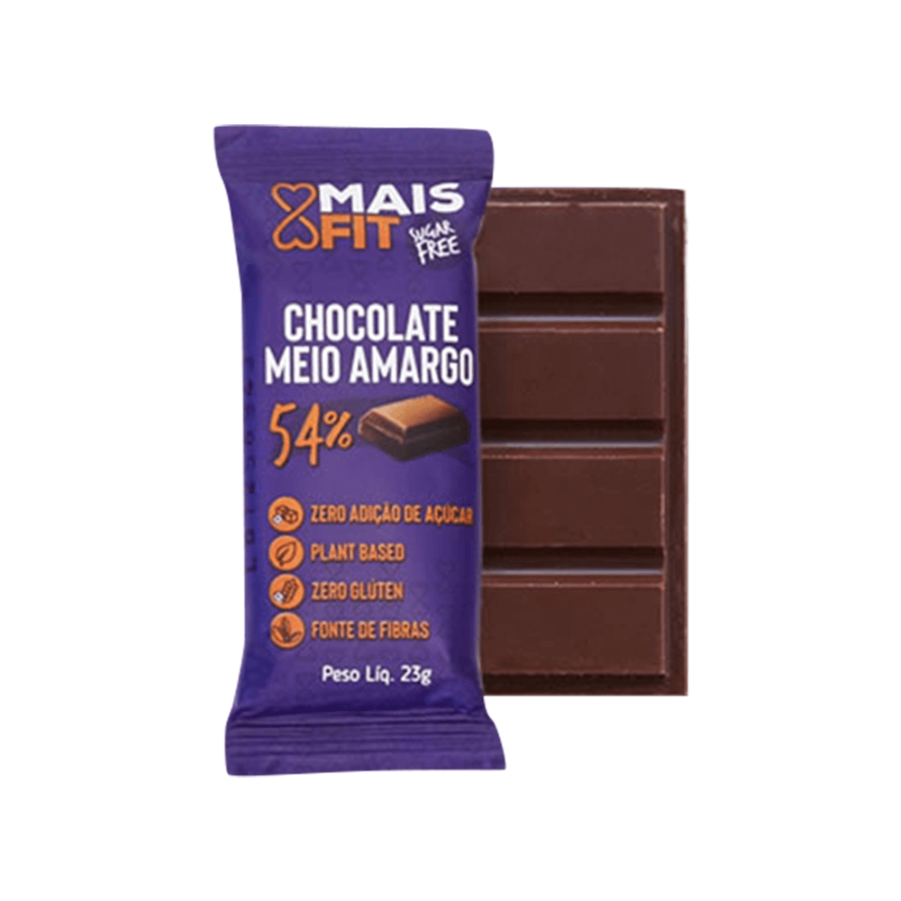 Chocolate Meio Amargo Mais Fit 54% cacau - 25g