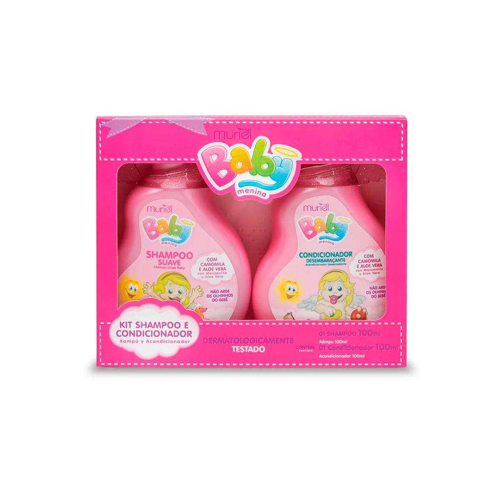 Kit Shampoo e Condicionador Muriel Baby Menina 200ml