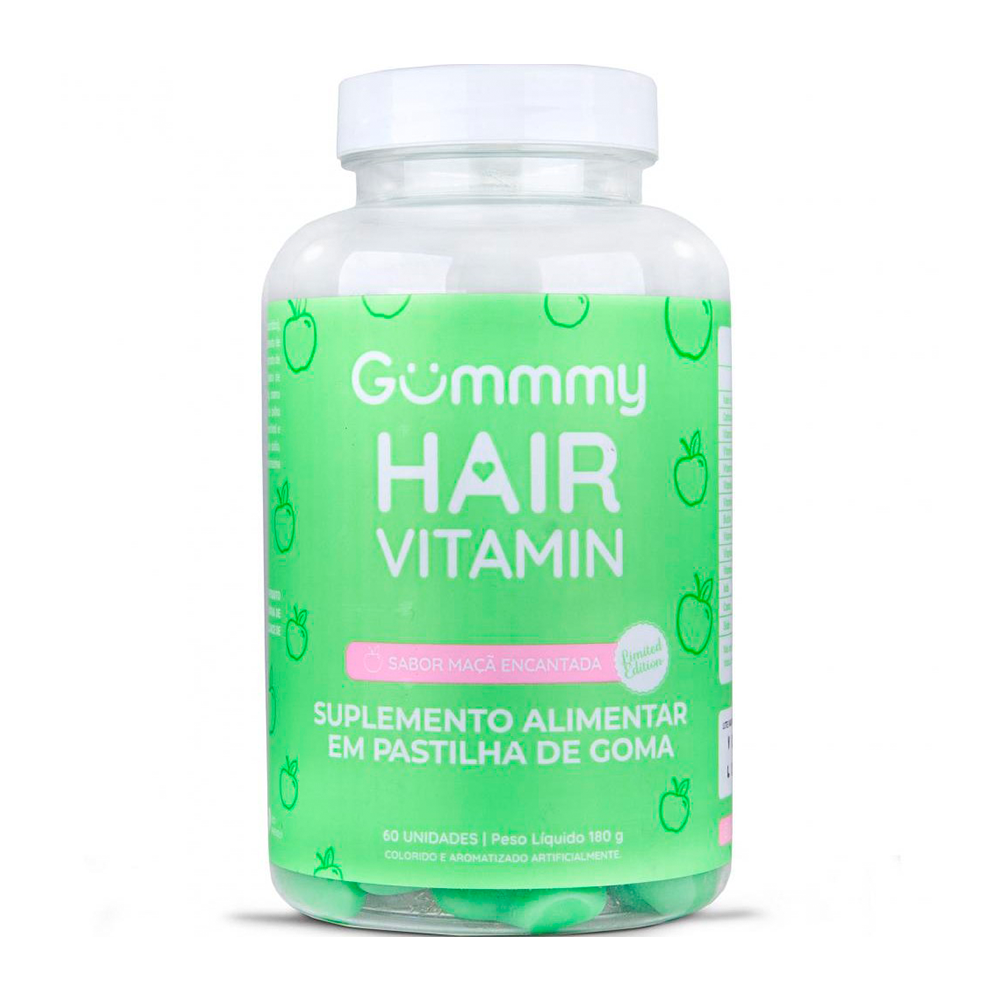 Gummy Hair Vitamin Sabor Maça Verde -180g