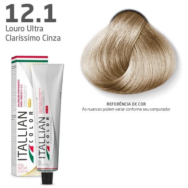 Coloração Itallian Color 12.1 Louro Ultra Claríssimo Cinza