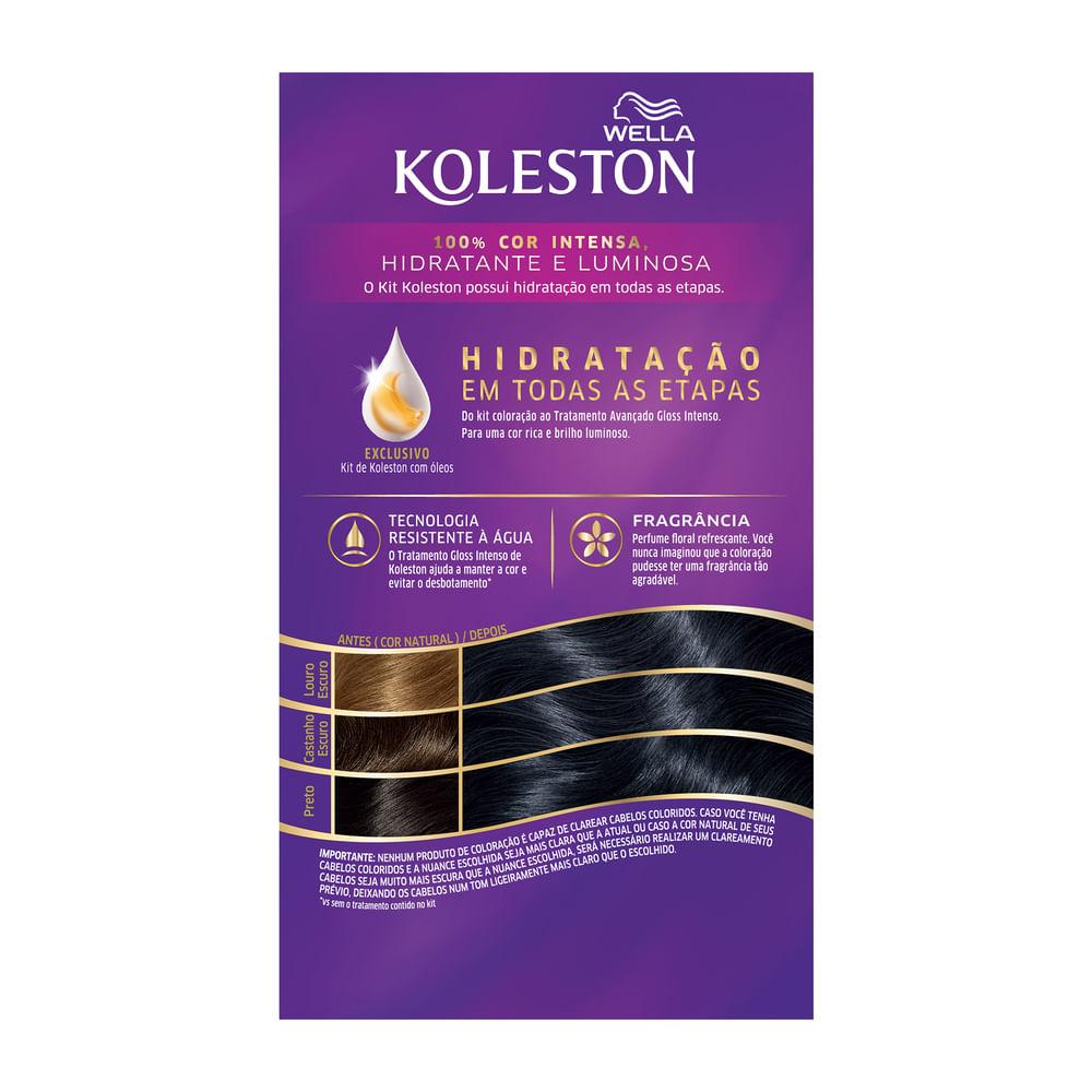 Coloração Koleston Wella- 28 Preto Azulado