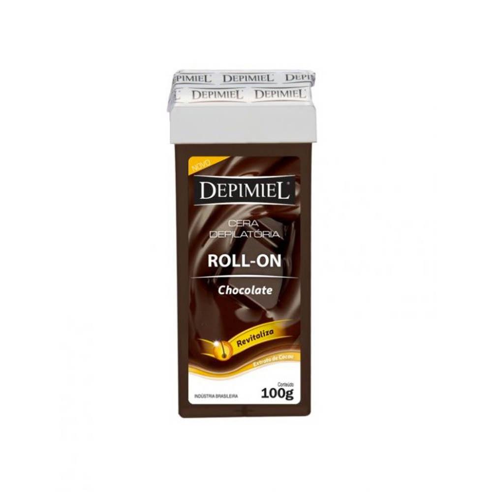 Cera Depilatória Depimiel Roll-on Chocolate - 100g