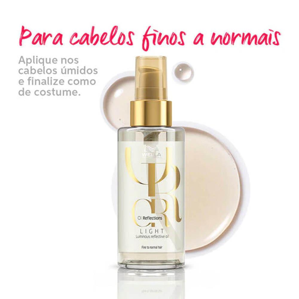 Kit Shampoo, Máscara e Óleo Wella Oil Reflections Home Care