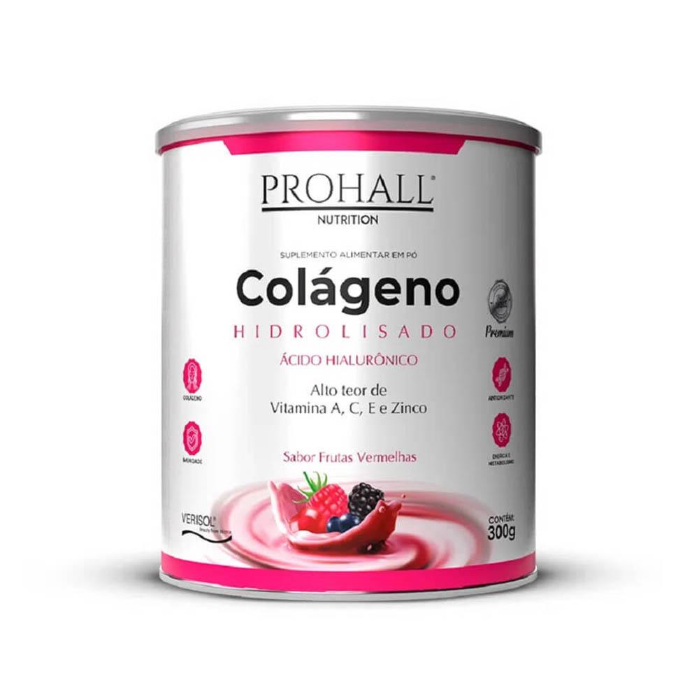 Colágeno Hidrolisado Prohall - Frutas Vermelhas - 300g
