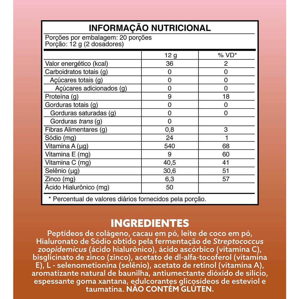 Colágeno Com Ácido Hialurônico Sono da Beleza Chocolate Gaab - 240g