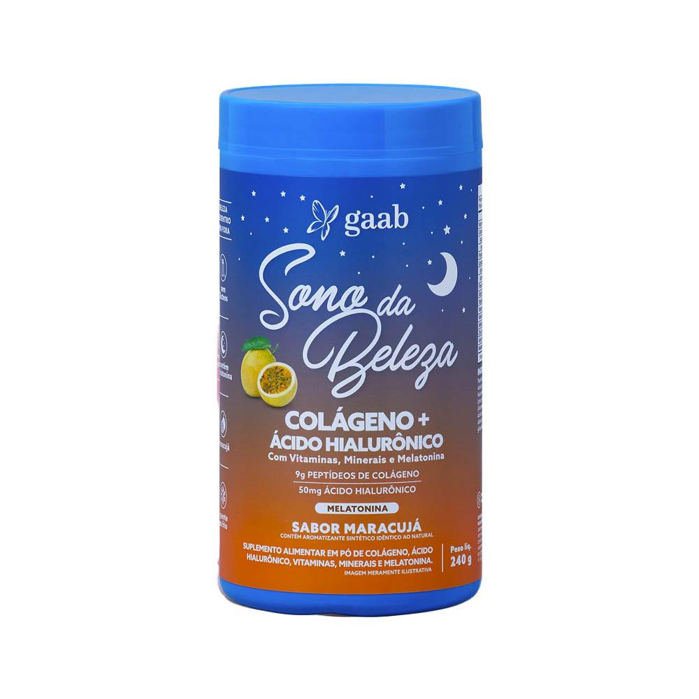 Colágeno Com Ácido Hialurônico Sono da Beleza Maracujá Gaab - 240g