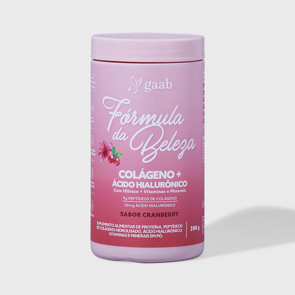 Colágeno Com Ácido Hialurônico Fórmula da Beleza Cranberry Gaab - 200g