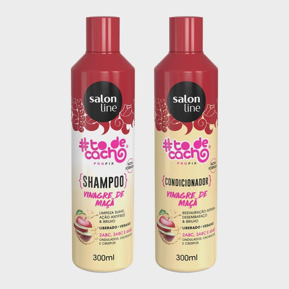 Kit Shampoo e Condicionador Vinagre de Maçã Salon Line - 300ml
