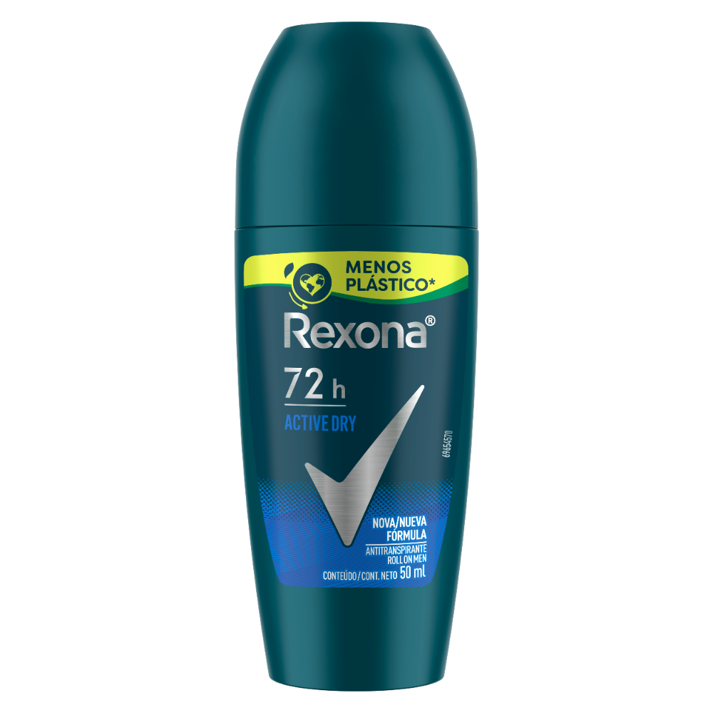 Desodorante Antitranspirante Roll-on Rexona Men Active Dry 48h
