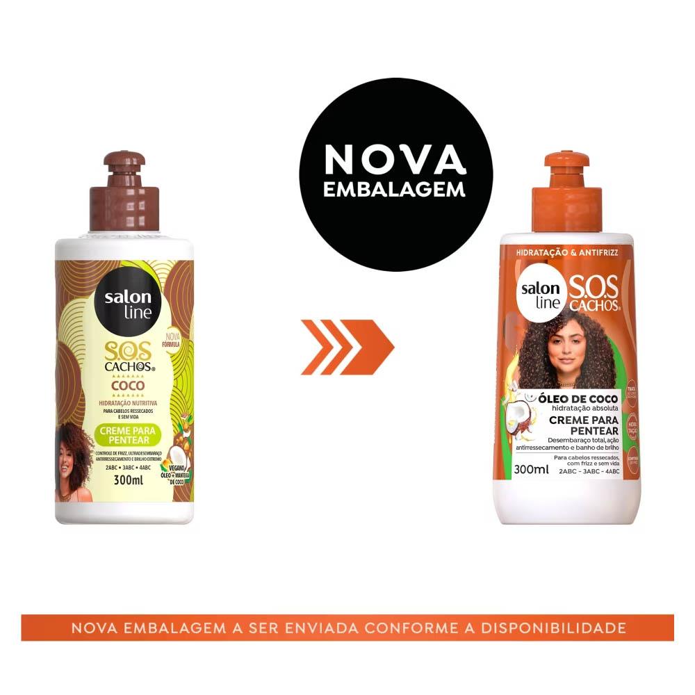 Creme Para Pentear Sos Cachos Coco Tratamento Profundo - 300ml