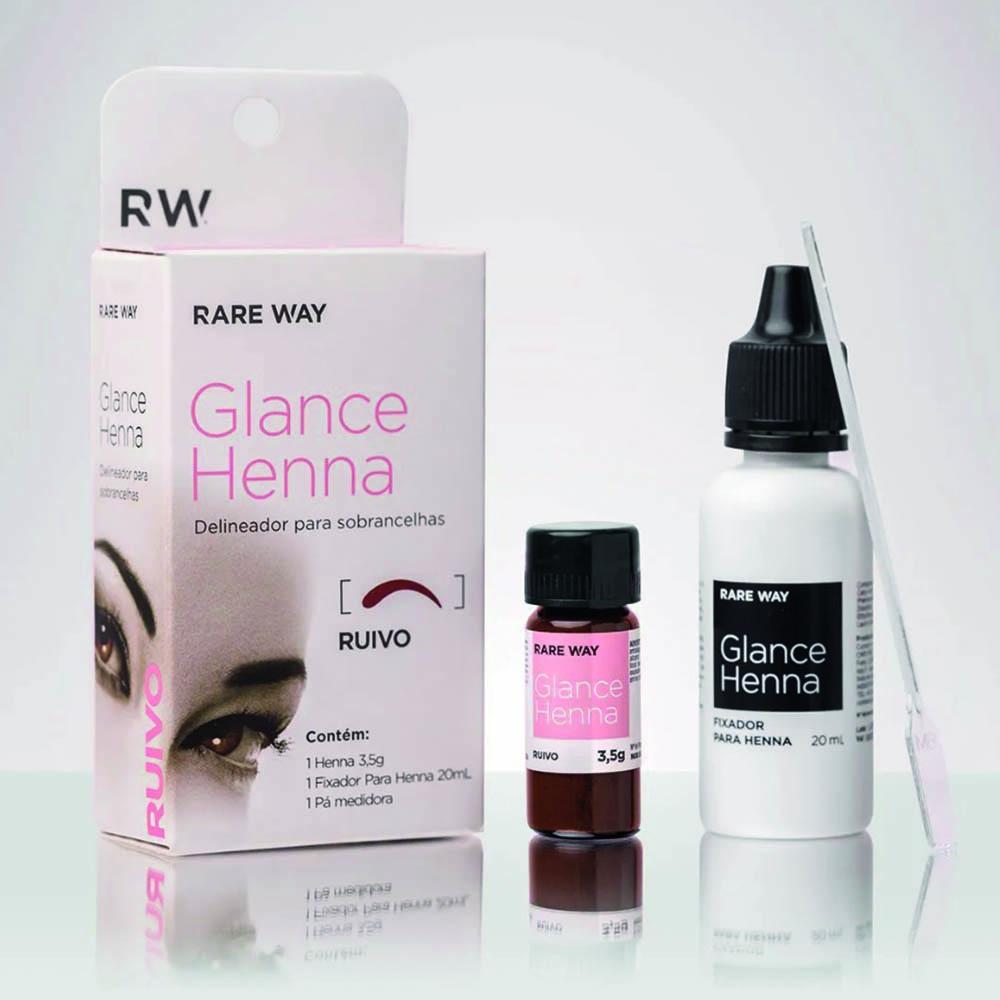 Henna Para Sobrancelha Glance Rare Way - Ruivo