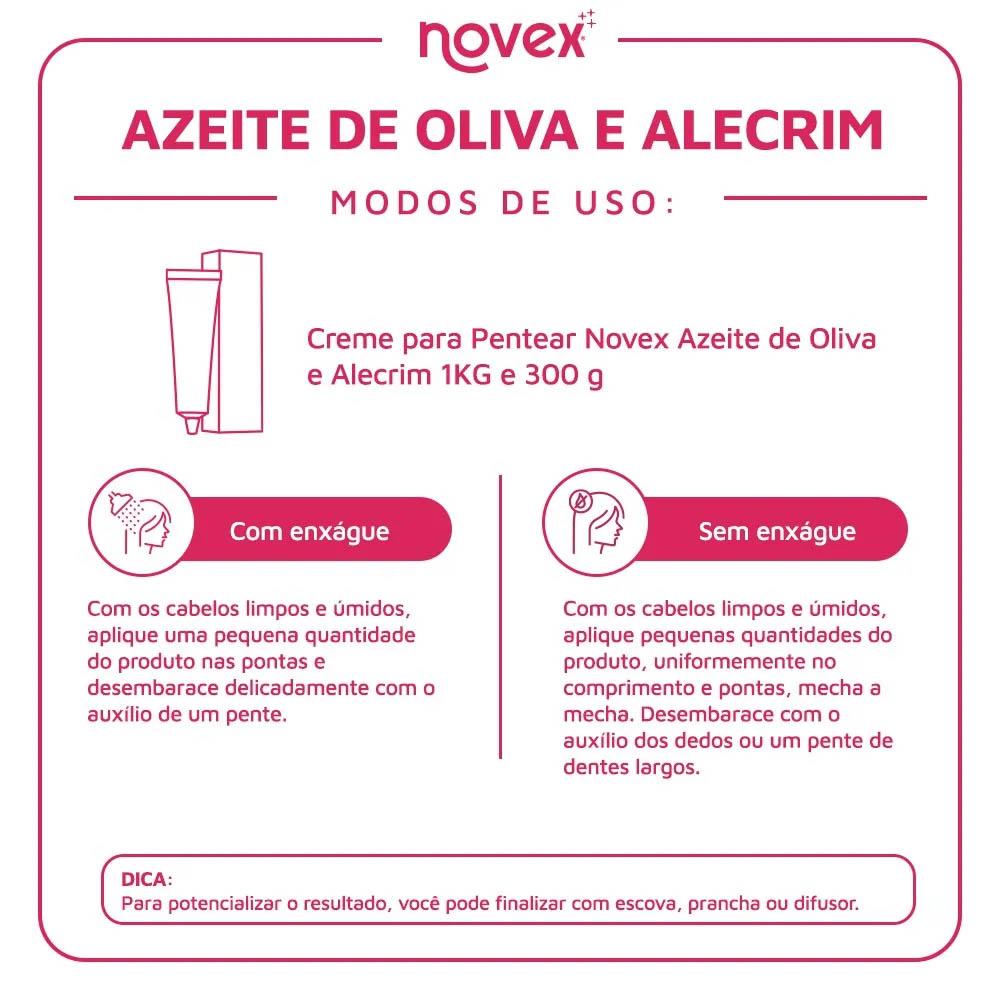 Máscara de Hidratação Novex Recarga Azeite de Oliva Com Alecrim