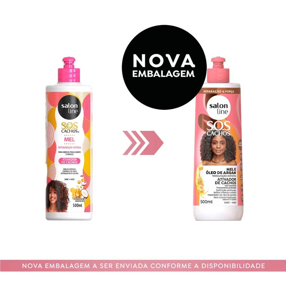 Ativador de Cachos Sos Cachos Mel e Óleo de Argan - 500ml