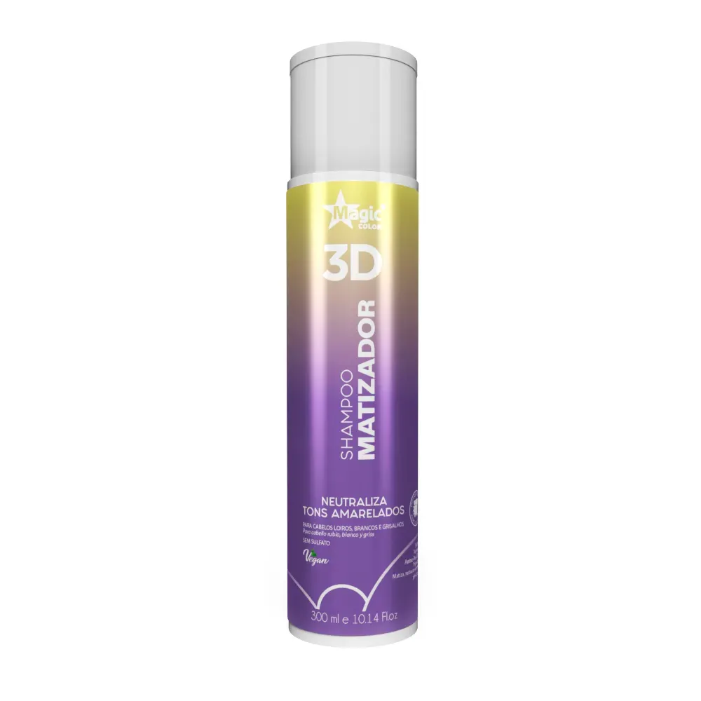 Magic Color Shampoo Matizador 3d - Loiro Descolorido - 300ml 