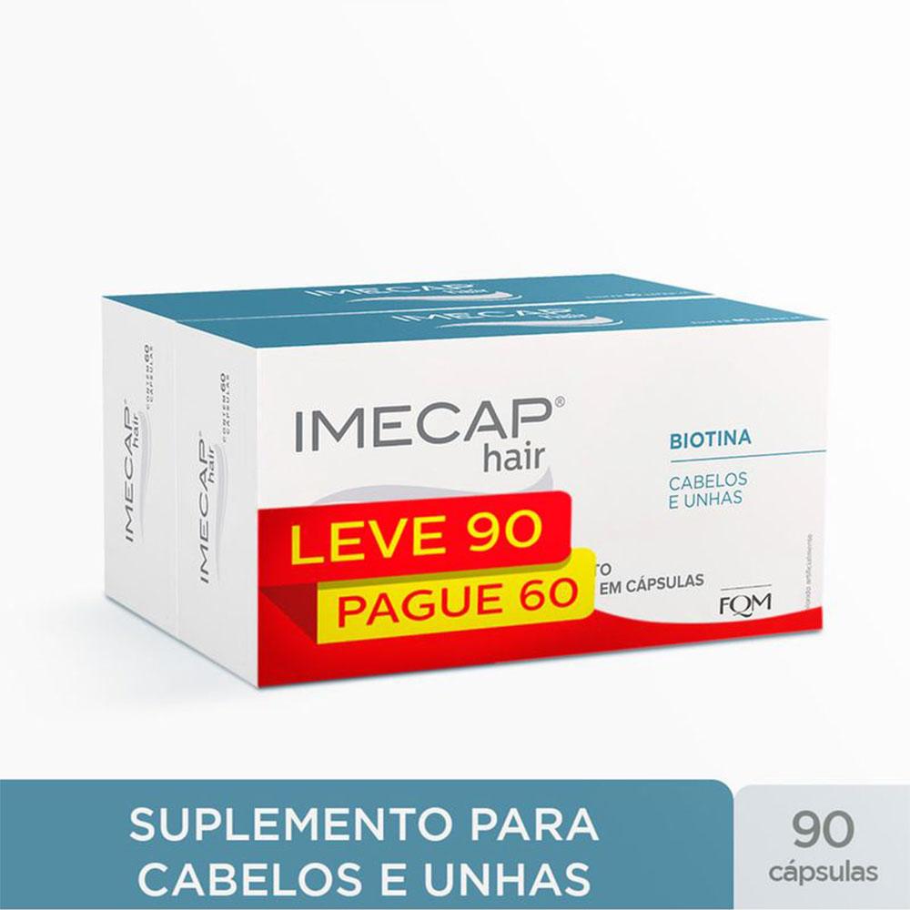Imecap Hair Max - Biotina - Cabelos e Unhas - 90 Cápsulas