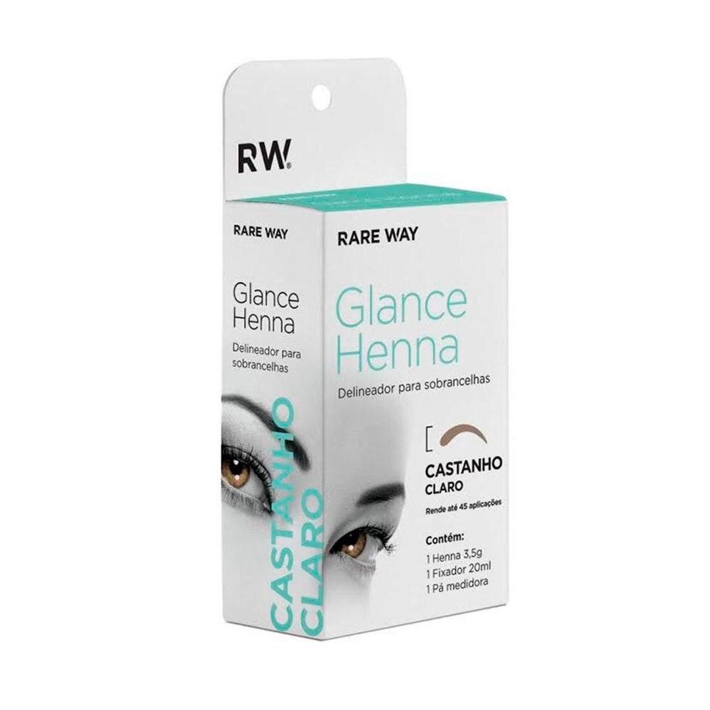 Delineador Para Sobrancelhas Glance Henna (castanho Claro) - Rare Way