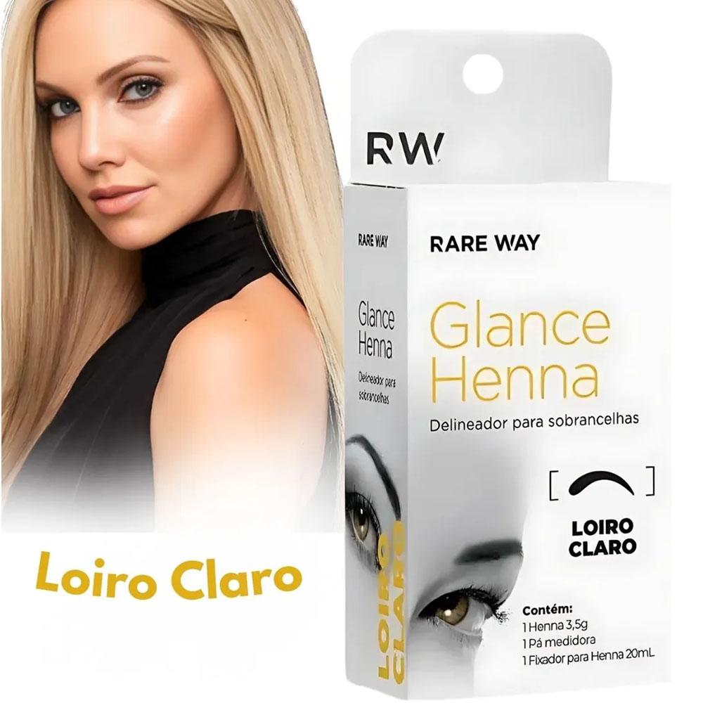 Delineador Para Sobrancelhas Glance Henna Loiro Claro - Rare Way