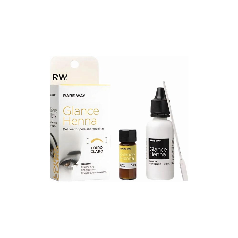 Delineador Para Sobrancelhas Glance Henna Loiro Claro - Rare Way