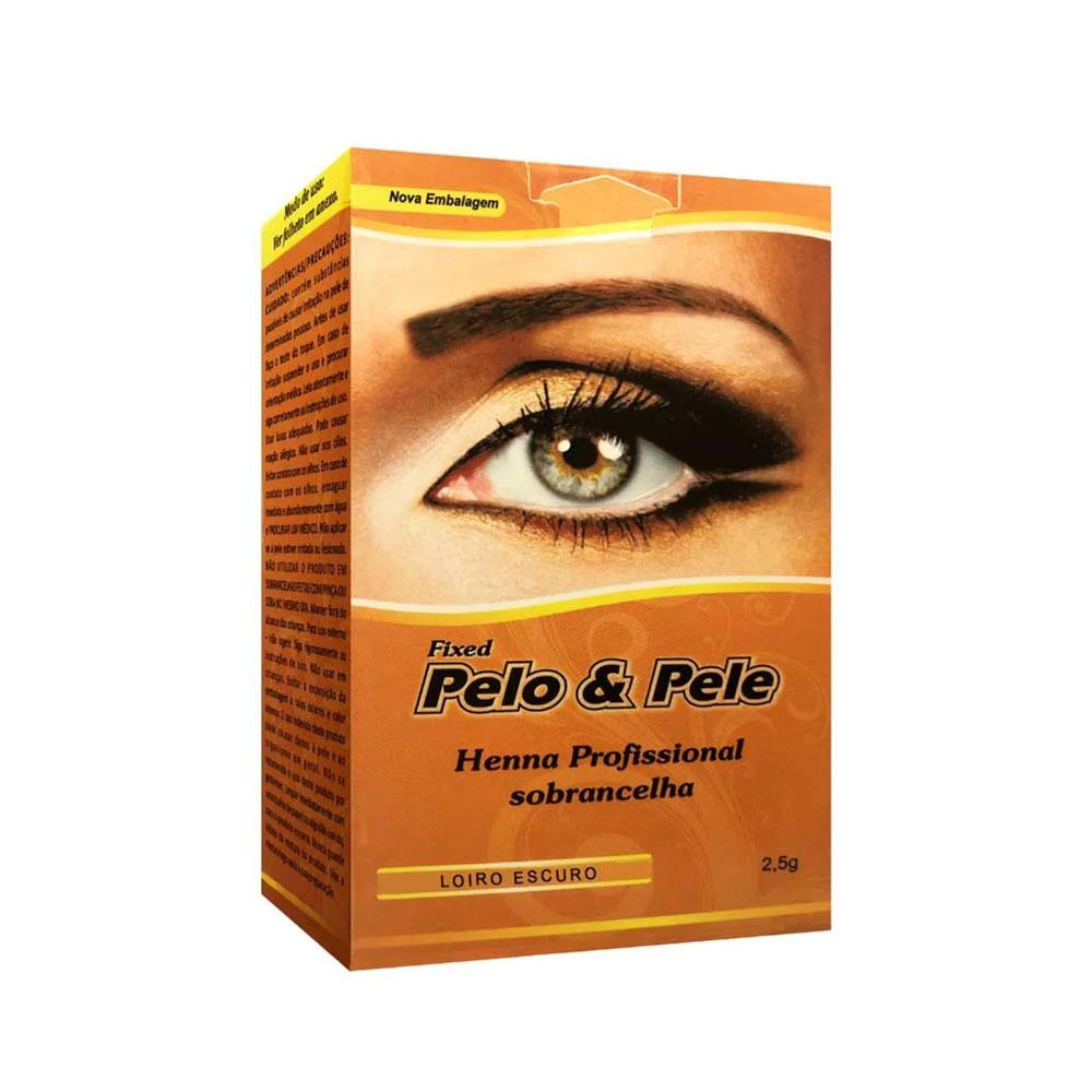 Henna Profissional Sobrancelha Loiro Escuro - 2,5g - Pelo & Pele